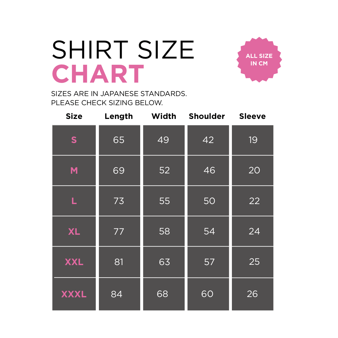 Black and Pink Minimalist Size Chart Instagram Post - 1